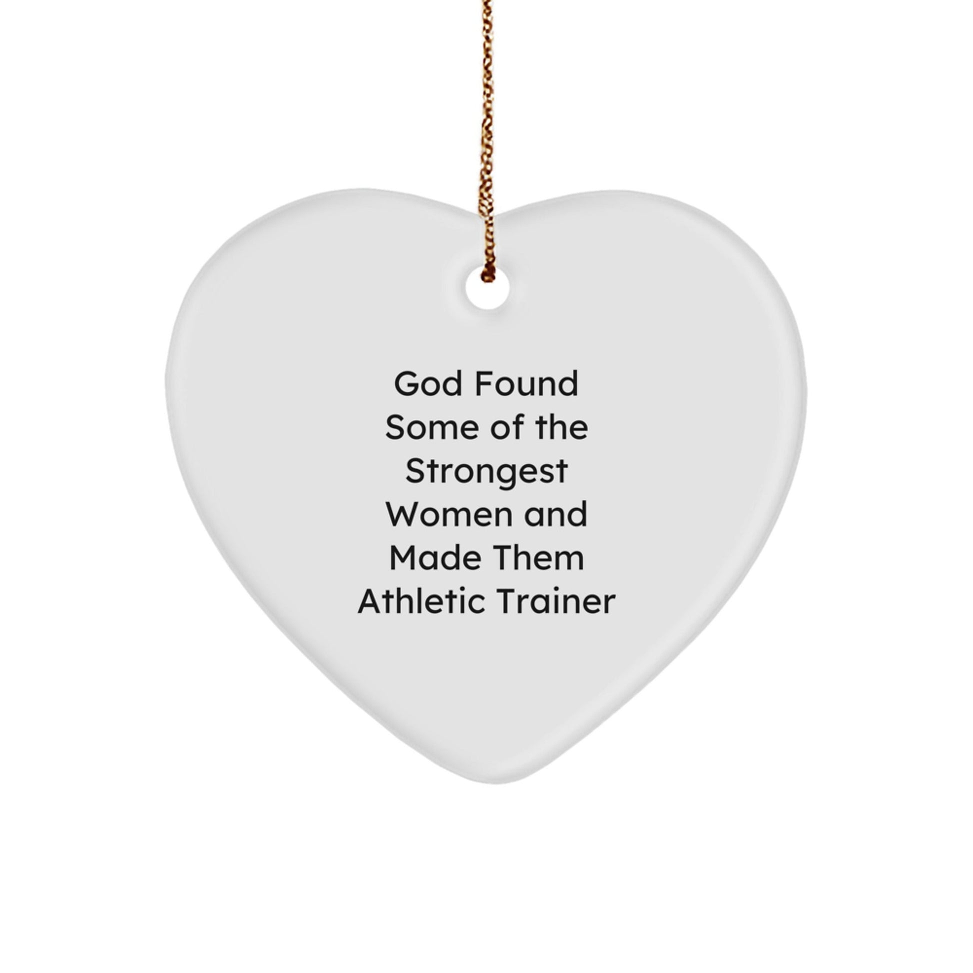 Funny Athletic Trainer Christmas Unique Gifts, Heart Ornament for Friends, Family, Coworkers from Men, Women, Inspirational, Encouragement, Heart Shaped, White Color, Durable MDF - The Buy Boom