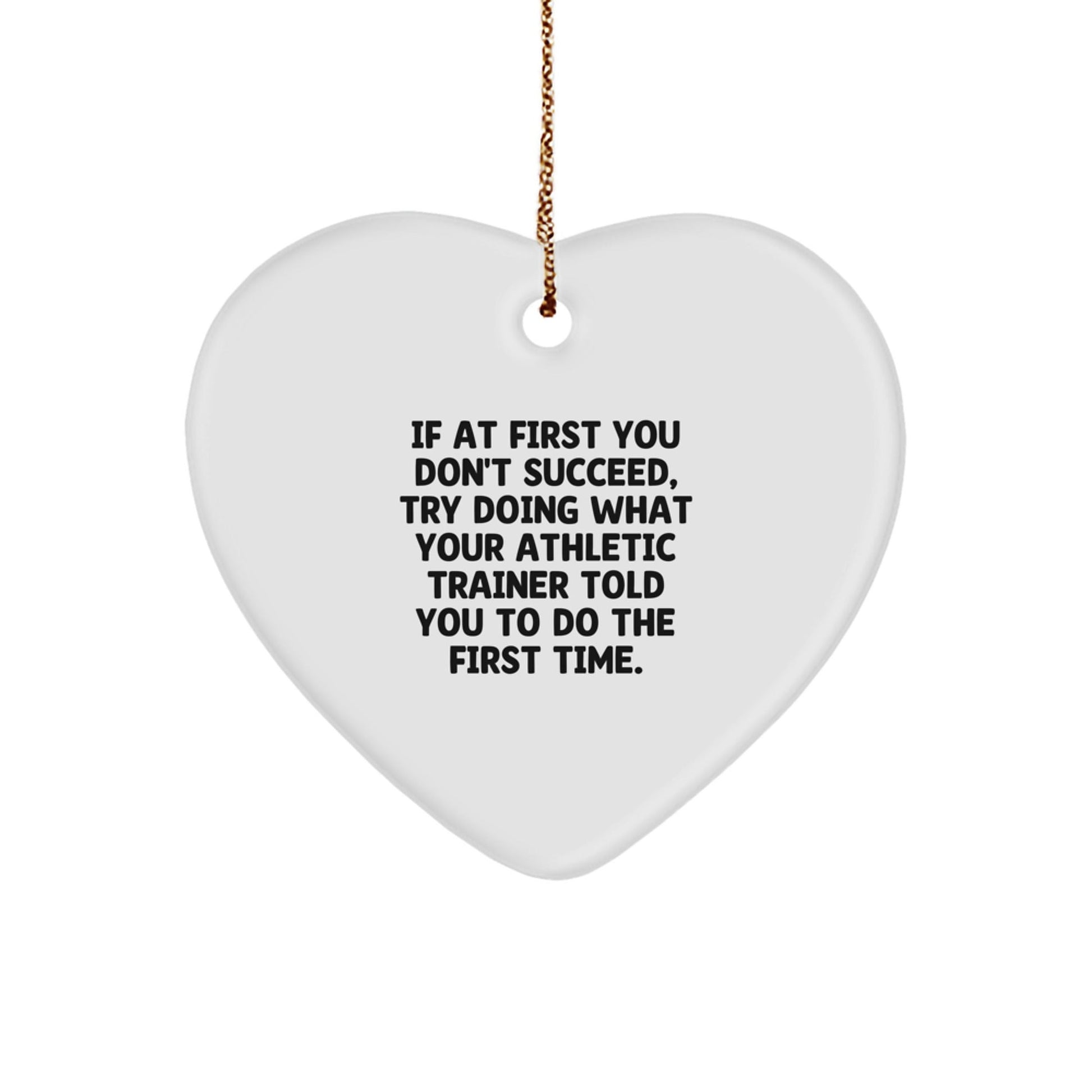 Funny Athletic Trainer Heart Ornament Gifts from Men to Friends, Perfect for Christmas Unique Gifts, Inspirational Quote - The Buy Boom