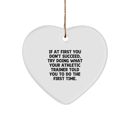 Funny Athletic Trainer Heart Ornament Gifts from Men to Friends, Perfect for Christmas Unique Gifts, Inspirational Quote - The Buy Boom
