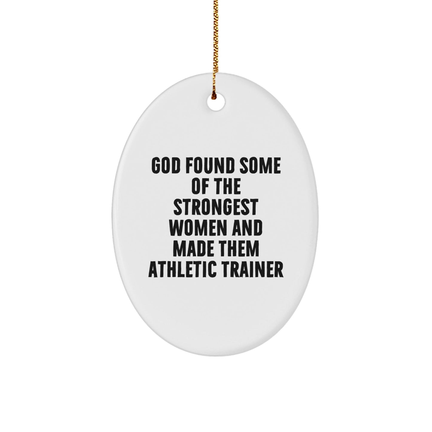Funny Athletic Trainer Oval Ornament Gifts from Men to Women Friends Coworkers Family - Inspirational Quote for Athletic Trainer Christmas Unique Gifts - The Buy Boom