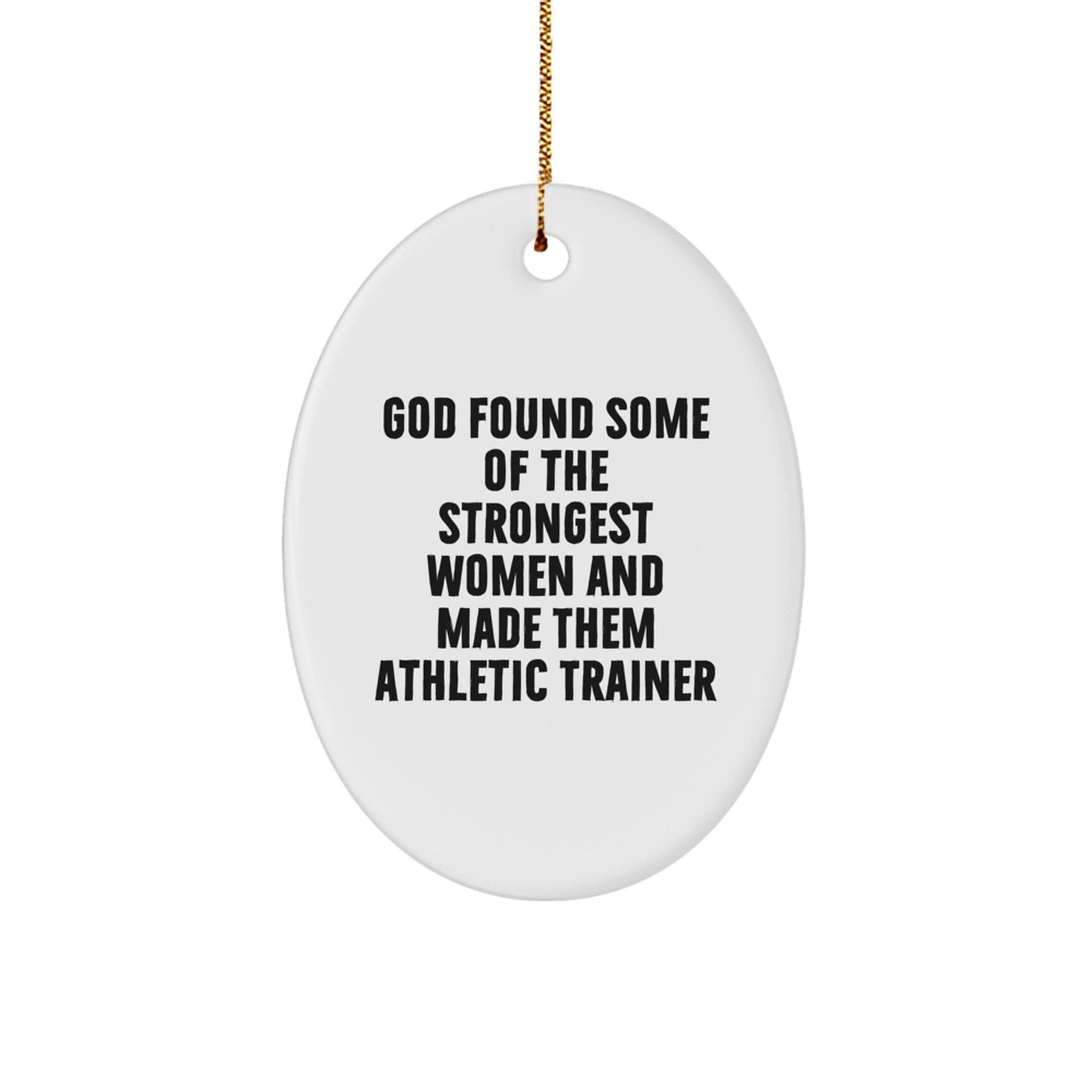 Funny Athletic Trainer Oval Ornament Gifts from Men to Women Friends Coworkers Family - Inspirational Quote for Athletic Trainer Christmas Unique Gifts - The Buy Boom
