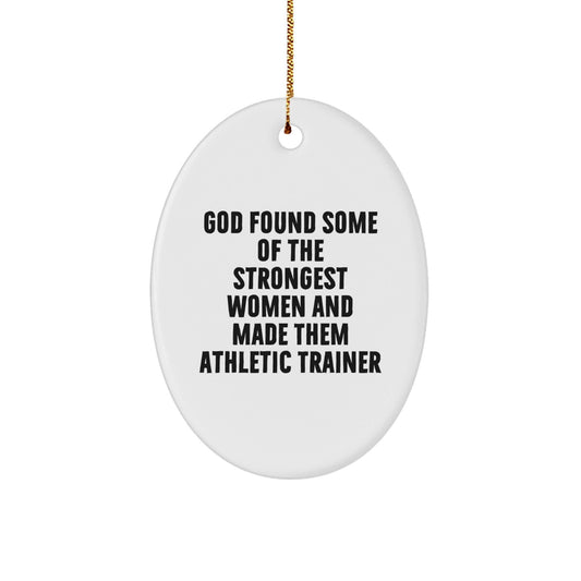 Funny Athletic Trainer Oval Ornament Gifts from Men to Women Friends Coworkers Family - Inspirational Quote for Athletic Trainer Christmas Unique Gifts - The Buy Boom