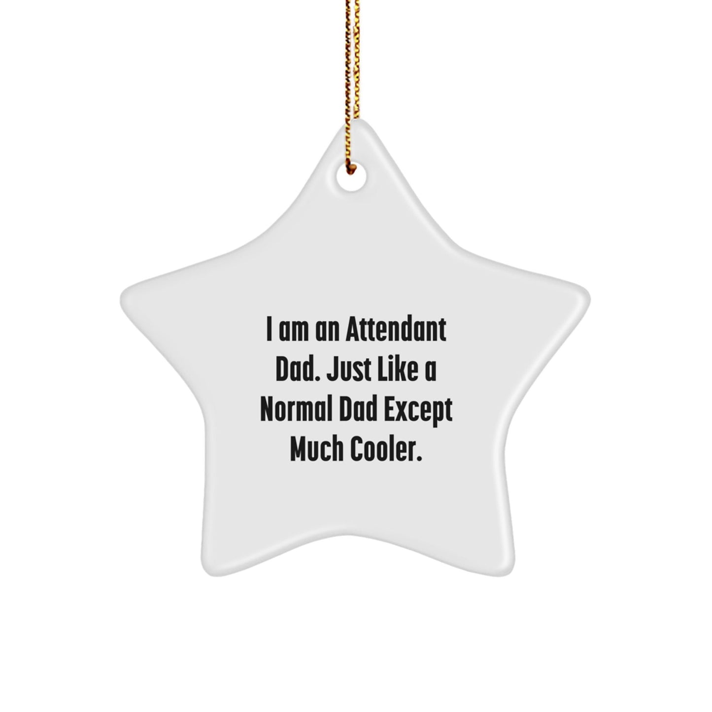 Funny Attendant Dad Gifts from Men to Friends, Star Ornament, I'm Like A Normal Dad Except Much Cooler Christmas Unique Gifts - The Buy Boom