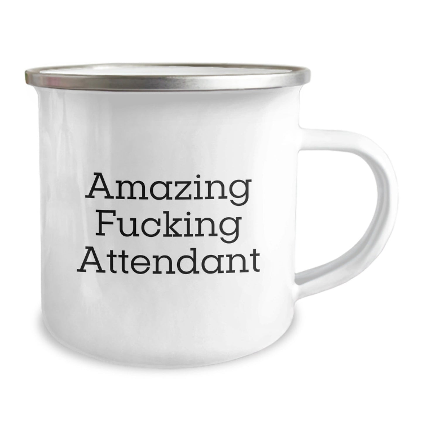 Funny Attendant Gifts from Friends for Christmas Unique Attendant Camping Mug - Amazing F - king Attendant Mugs for Attendants - The Buy Boom
