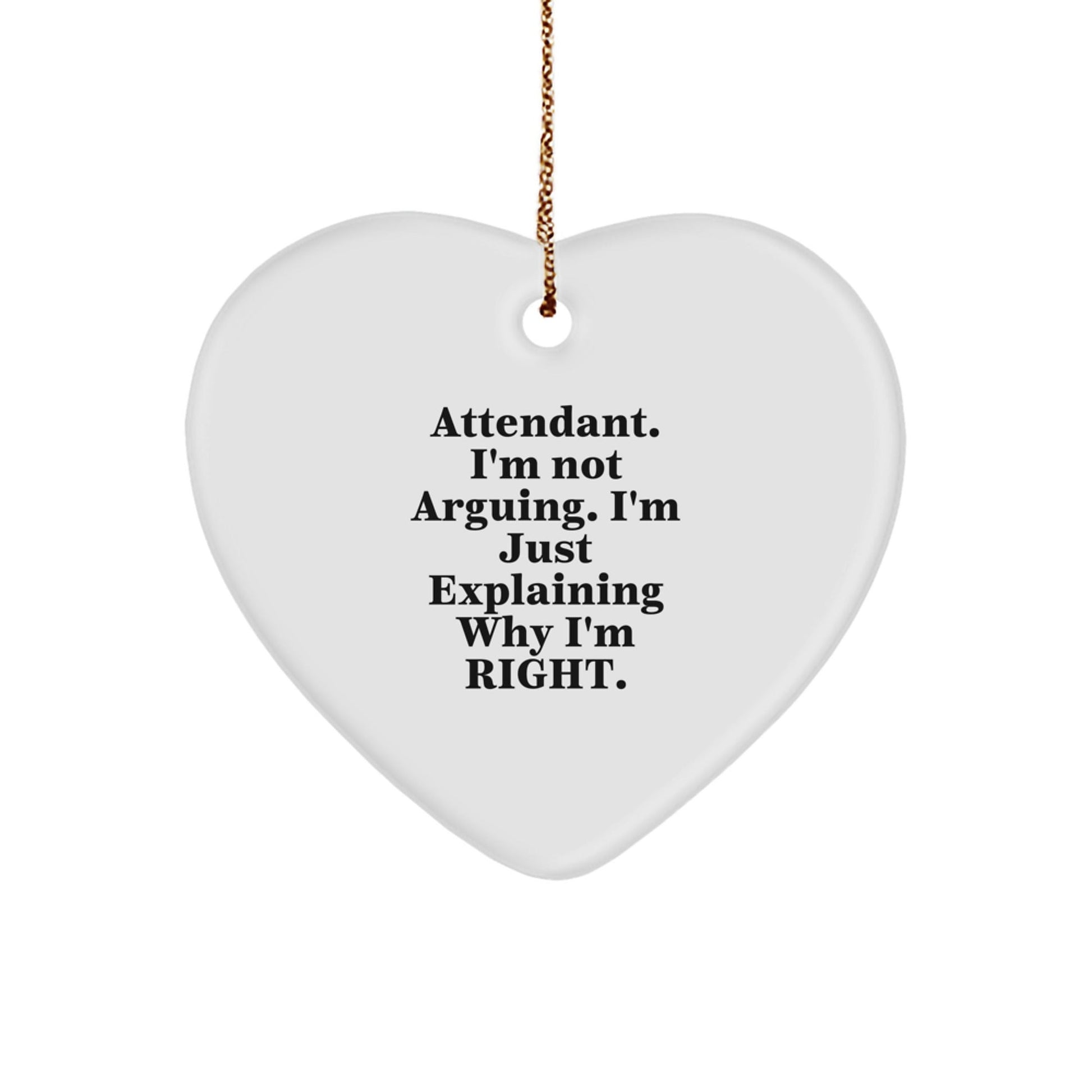 Funny Attendant Heart Ornament Gifts from Friends for Attendant Christmas Unique Heart Shaped Decorations - The Buy Boom