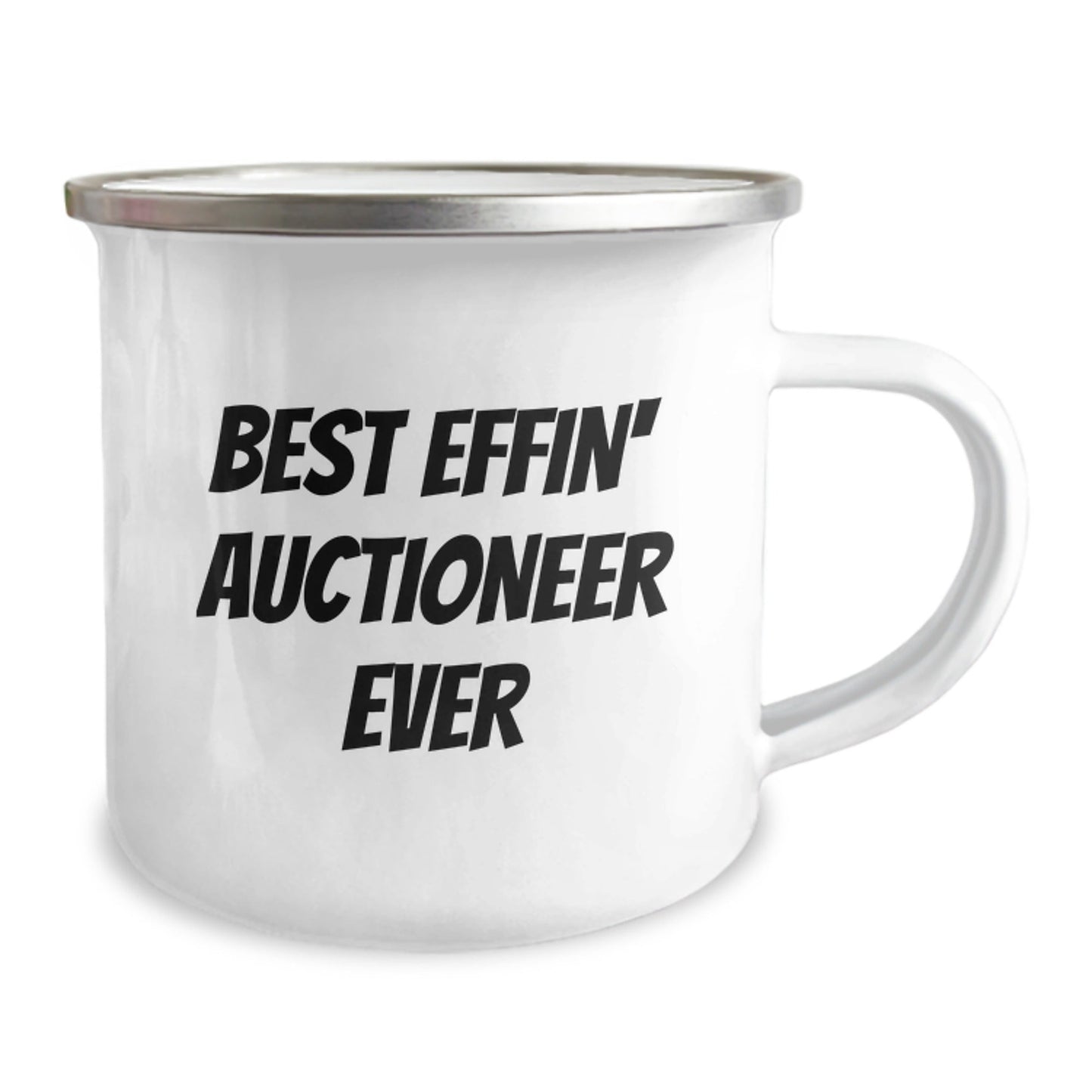 Funny Auctioneer Gifts for Men from Family, Best Effin' Auctioneer Ever Camping Mug for Graduation - The Buy Boom