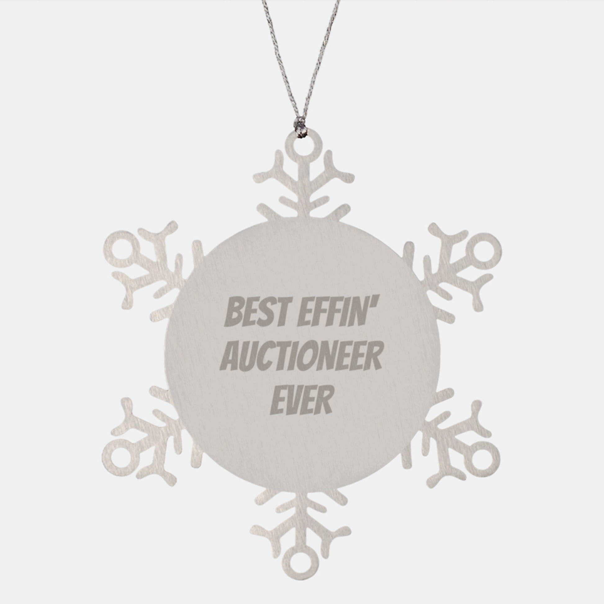 Funny Auctioneer Gifts from Best Effin' Snowflake Ornament for Auctioneer Friends, Coworkers, or Family - The Buy Boom