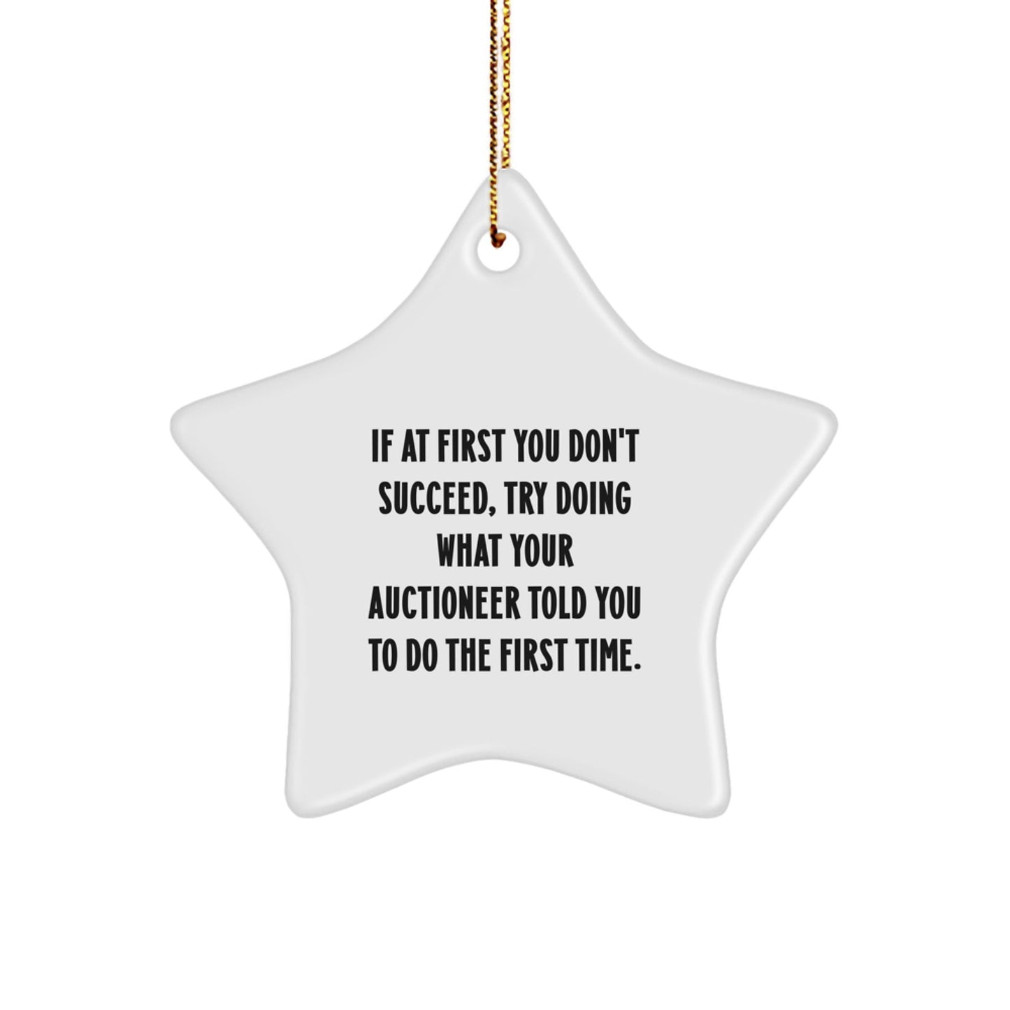 Funny Auctioneer Star Ornament Gifts from Men to Auctioneer Friends, Unique Christmas Unique Gifts for Office Christmas Parties - The Buy Boom