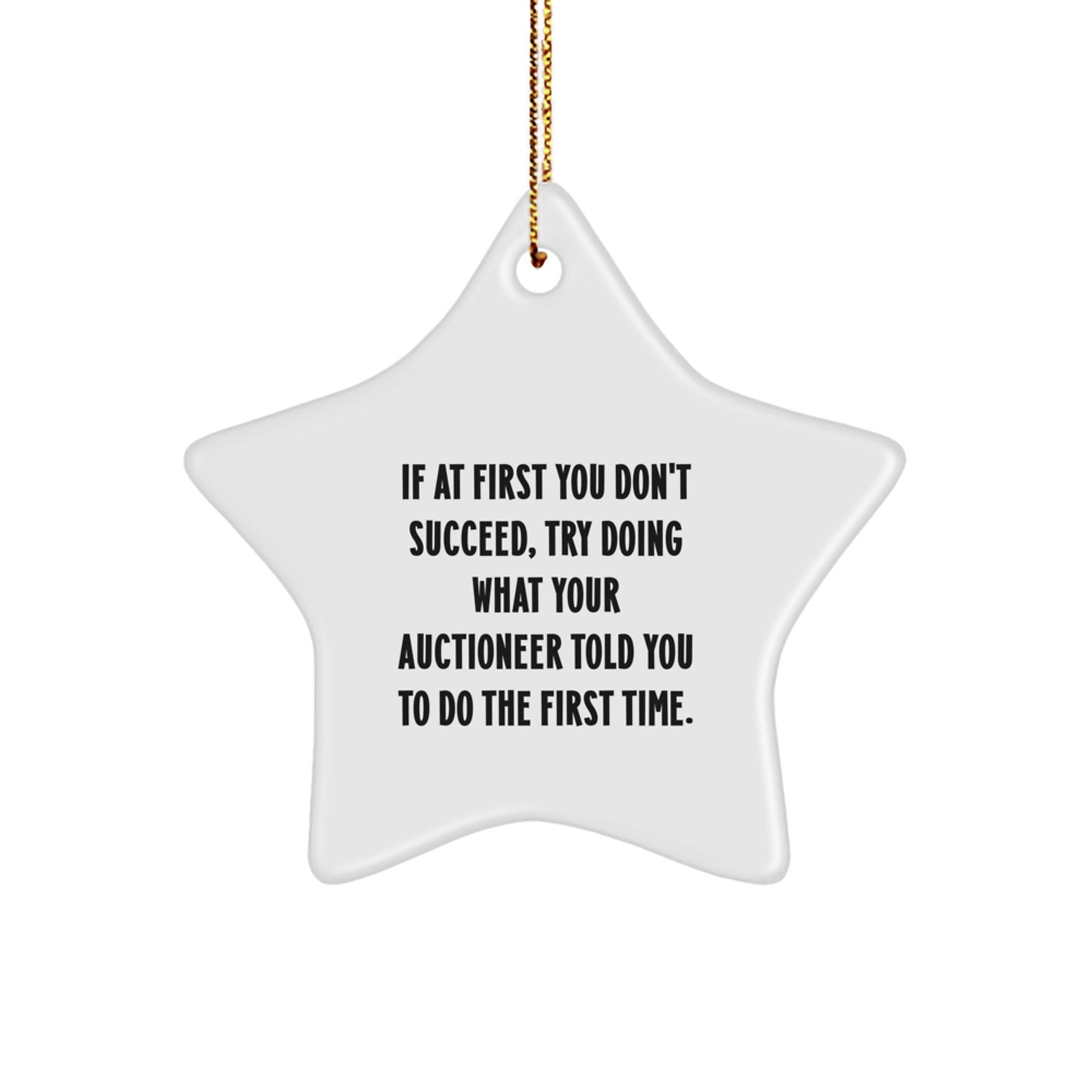 Funny Auctioneer Star Ornament Gifts from Men to Auctioneer Friends, Unique Christmas Unique Gifts for Office Christmas Parties - The Buy Boom