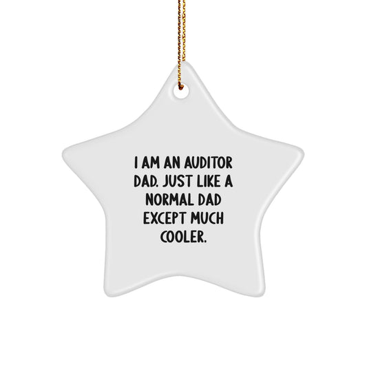 Funny Auditor Dad Gifts, Unique Christmas Star Ornament for Auditor, 'I'm an Auditor Dad' Decor - The Buy Boom