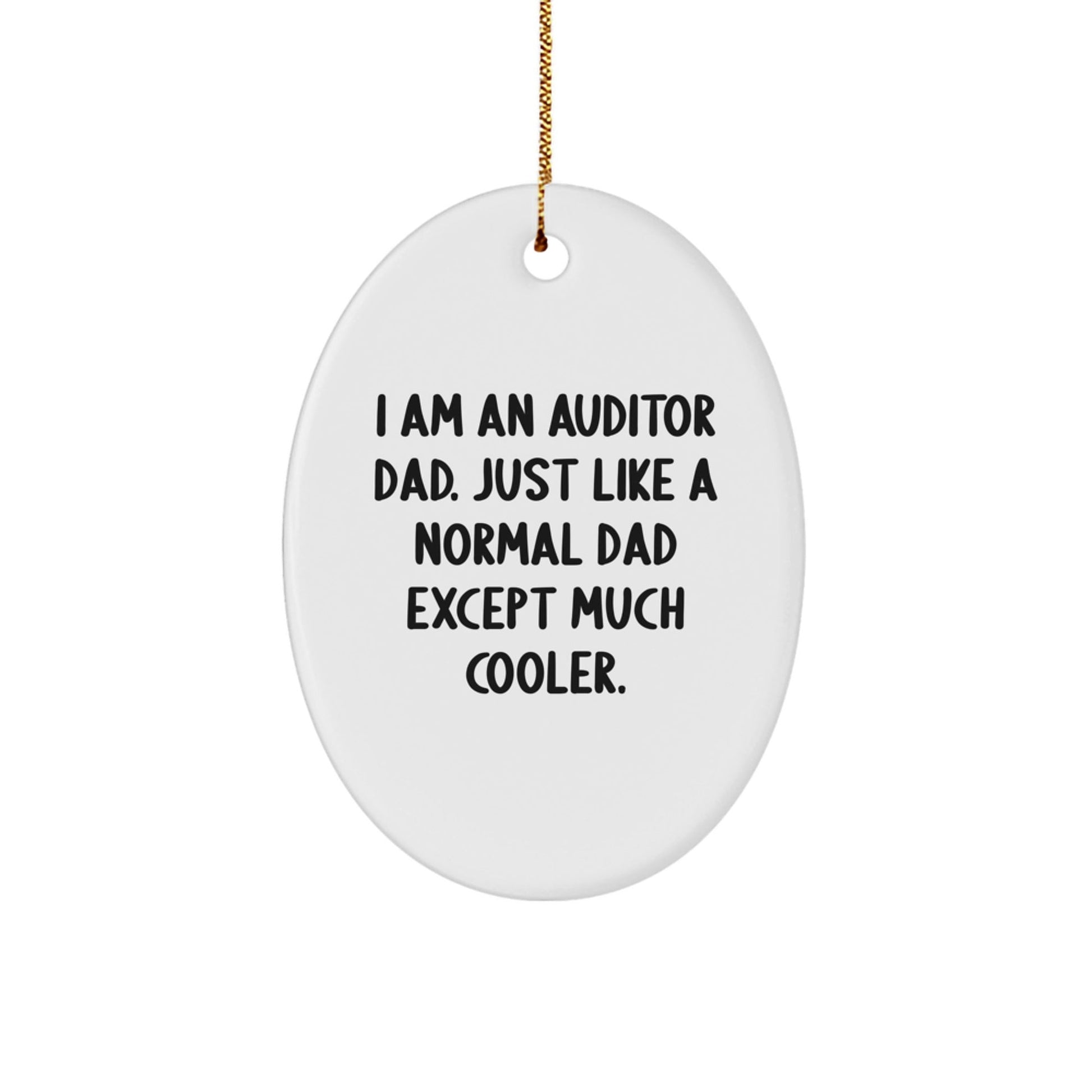 Funny Auditor Dad Oval Ornament Christmas Unique Gifts from Family - The Buy Boom