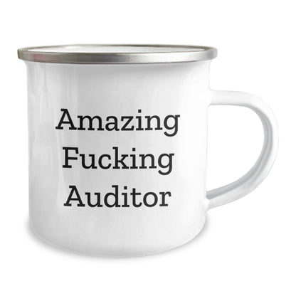 Funny Auditor Gifts, Amazing F - king Auditor Quote Camping Mug, Birthday Unique Gifts from Friends for Auditor - The Buy Boom