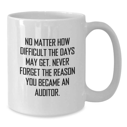 Funny Auditor Gifts for Men Women Friends Coworkers Family, White Coffee Mug with Inspirational Quote, Christmas Unique Gifts from Friends - The Buy Boom
