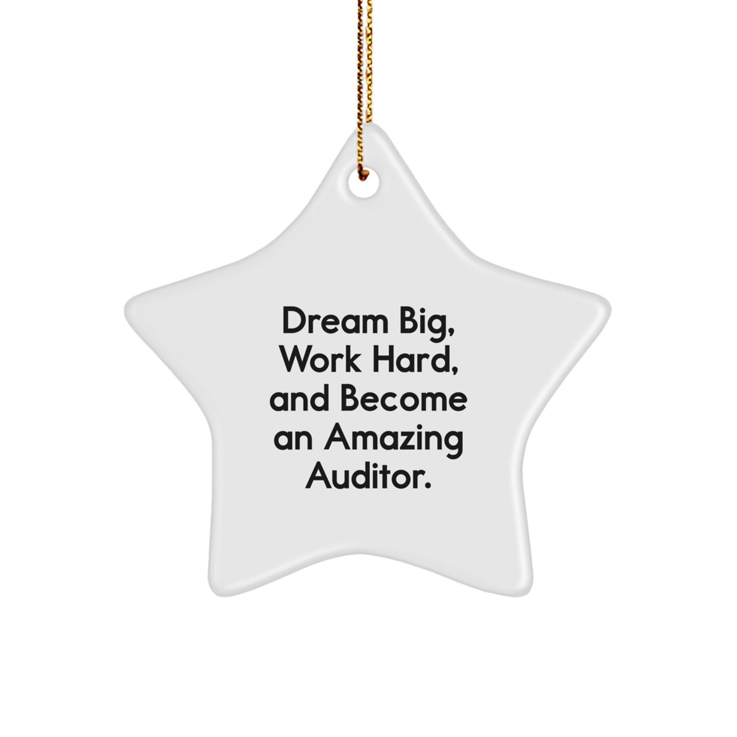 Funny Auditor Gifts from Men, Christmas Unique Star Ornaments for Auditor Friends Coworkers, Dream Big Work Hard And Become Amazing Gifts - The Buy Boom