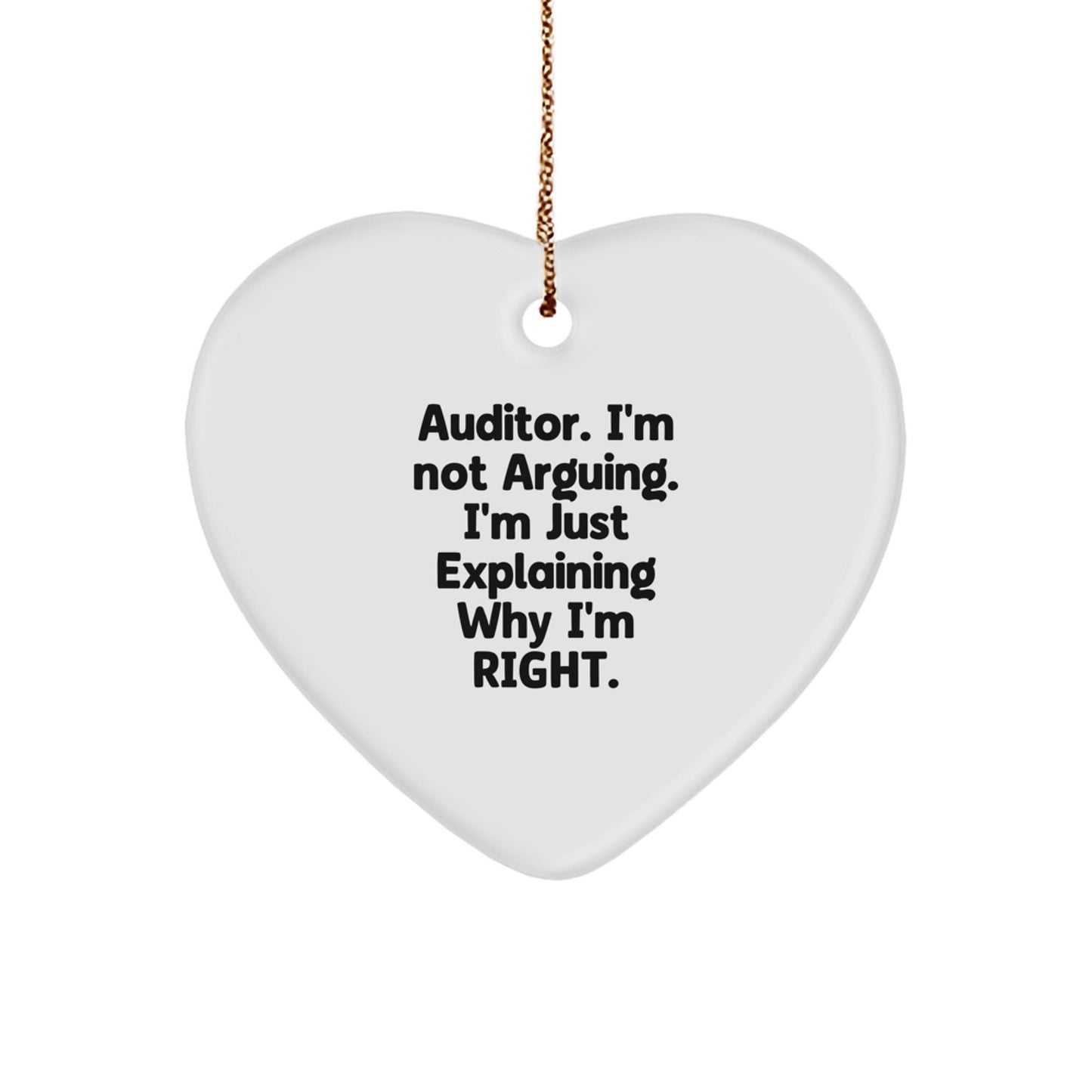 Funny Auditor Gifts from Men to Colleagues, Auditor Heart Ornament for Christmas Unique Gifts - The Buy Boom