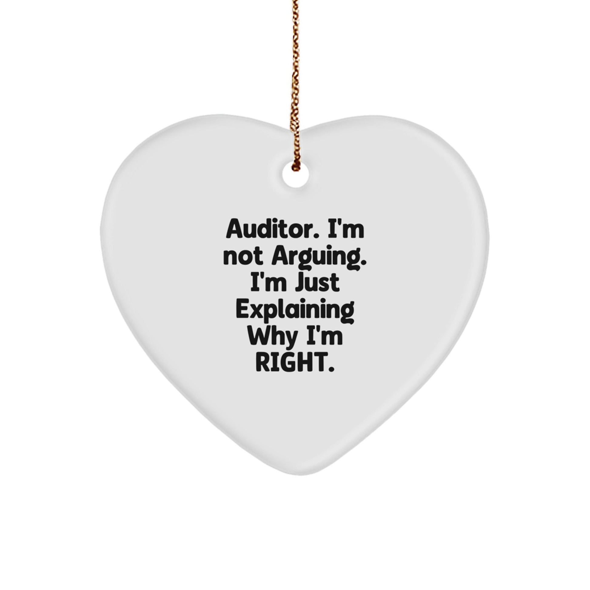 Funny Auditor Gifts from Men to Colleagues, Auditor Heart Ornament for Christmas Unique Gifts - The Buy Boom