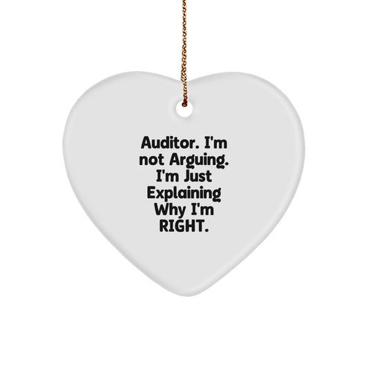 Funny Auditor Gifts from Men to Colleagues, Auditor Heart Ornament for Christmas Unique Gifts - The Buy Boom
