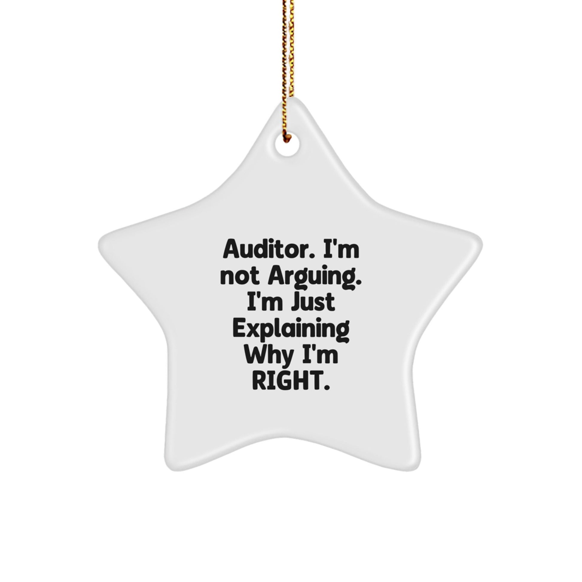 Funny Auditor Gifts Star Ornament 'I'm Not Arguing' Christmas Unique Gifts from Friends - The Buy Boom