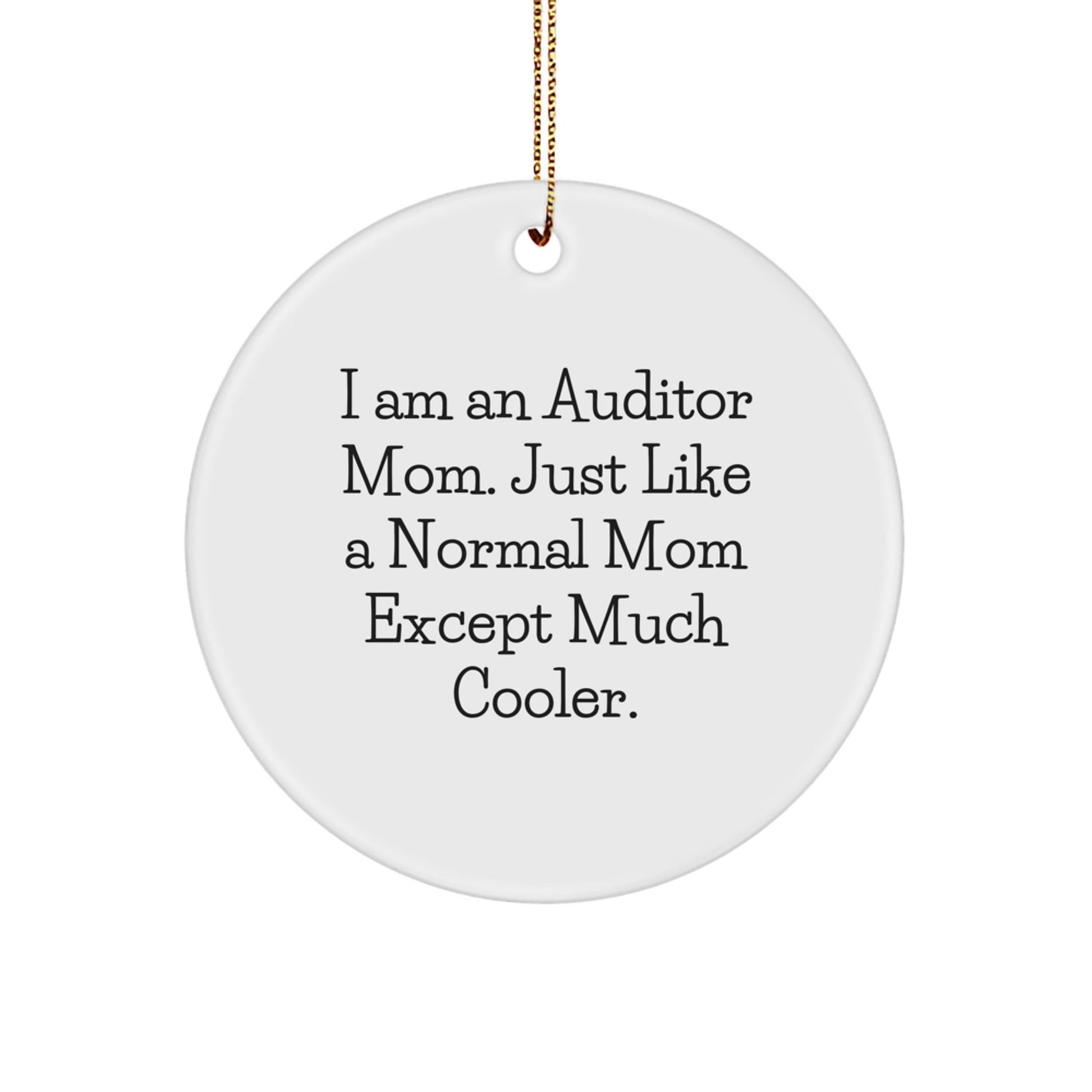 Funny Auditor Mom Gifts for Auditor Friends and Family - Auditor Circle Ornament - Christmas Unique - The Buy Boom