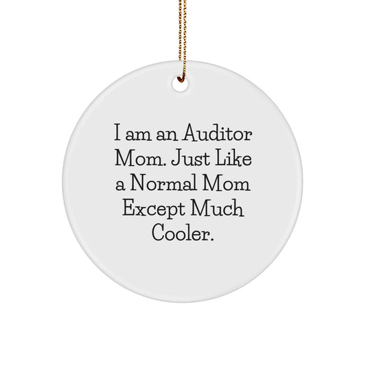 Funny Auditor Mom Gifts for Auditor Friends and Family - Auditor Circle Ornament - Christmas Unique - The Buy Boom