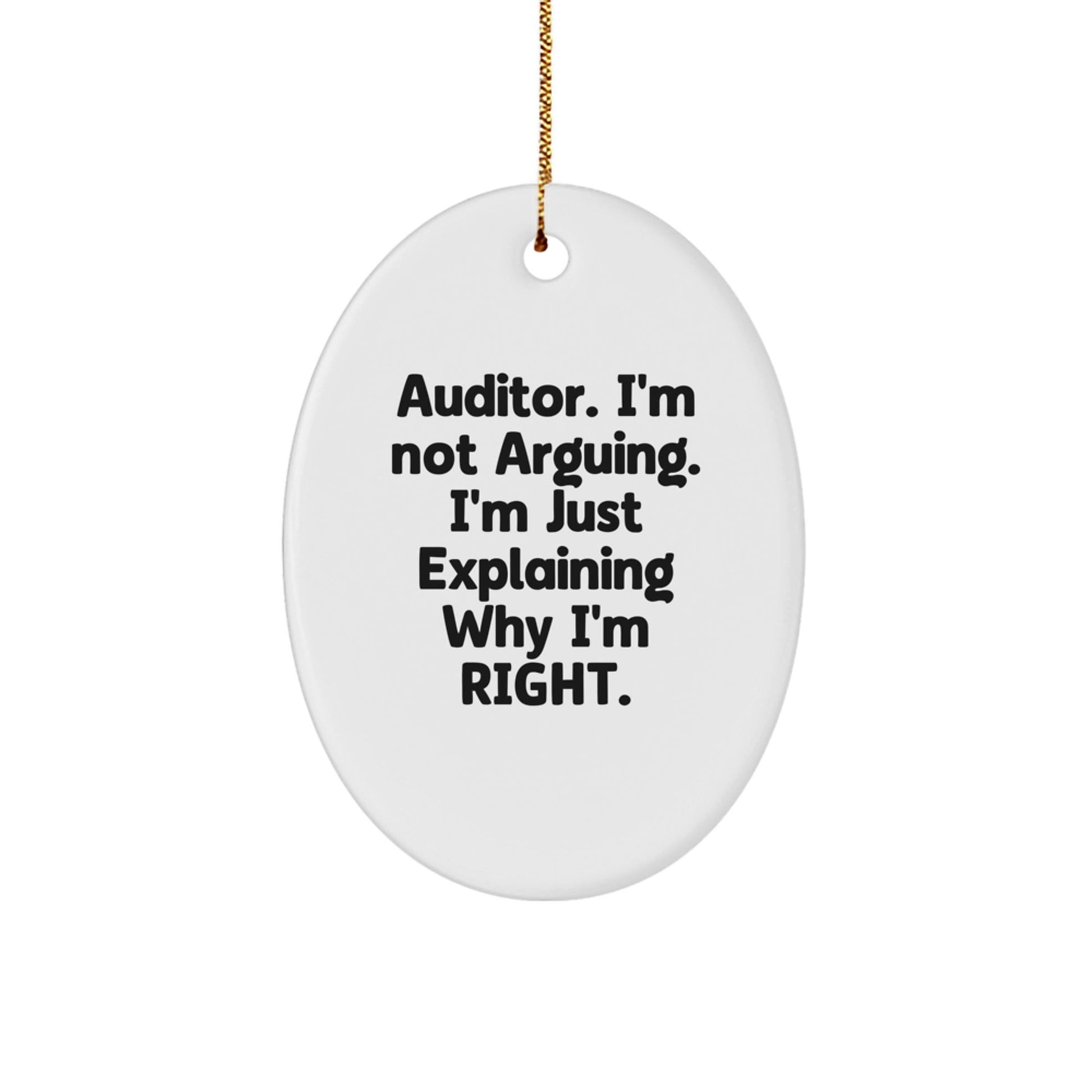 Funny Auditor Quote Oval Ornament Gifts for Auditor from Friends and Family Christmas Unique Presents - The Buy Boom