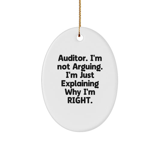Funny Auditor Quote Oval Ornament Gifts for Auditor from Friends and Family Christmas Unique Presents - The Buy Boom