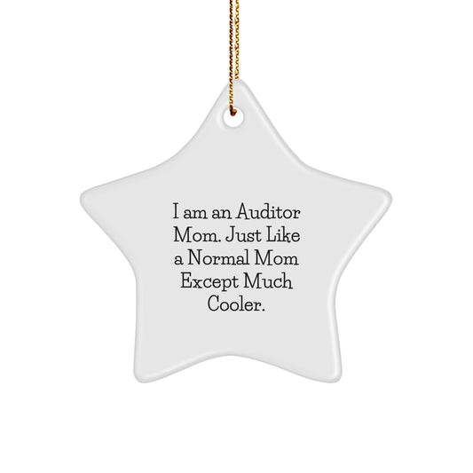 Funny Auditor Star Ornament Gifts from Family - Christmas Unique Gifts for Auditor Mom - Star Shaped Decorative Item - The Buy Boom