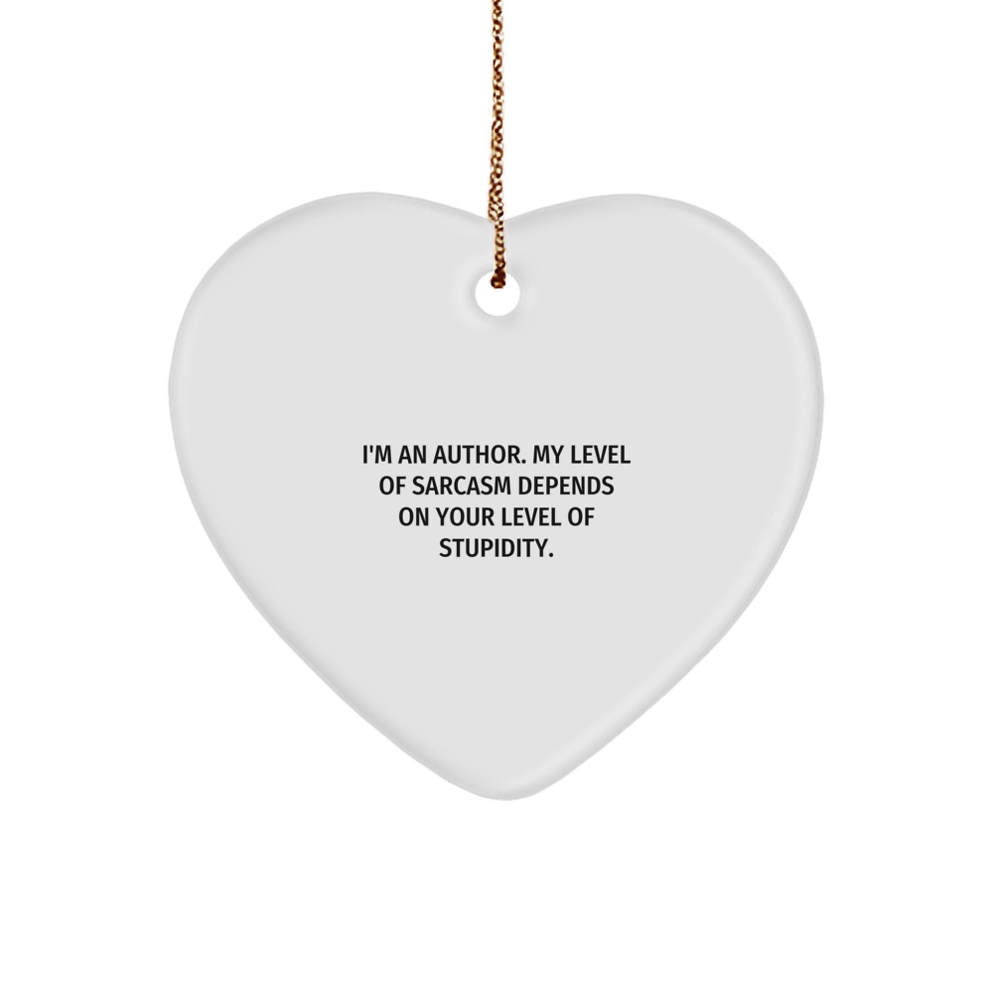 Funny Author Christmas Heart Ornament Gifts from Family and Friends for Author - The Buy Boom