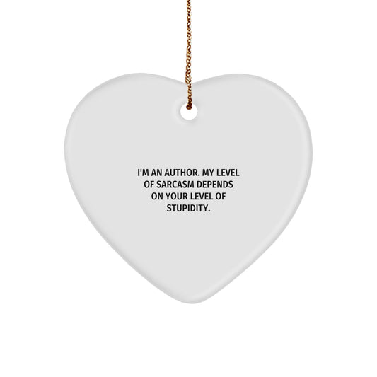 Funny Author Christmas Heart Ornament Gifts from Family and Friends for Author - The Buy Boom