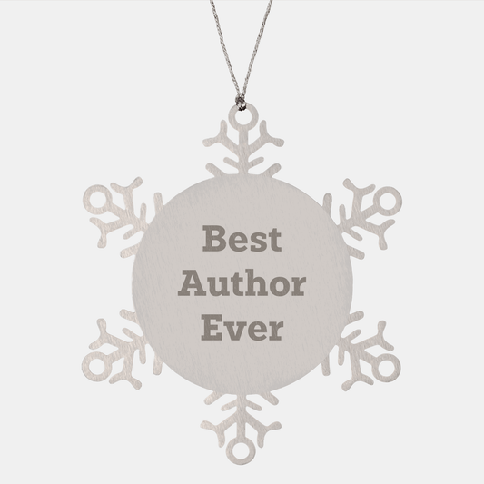 Funny Author Gifts from Best Author Ever Snowflake Ornament for Christmas - The Buy Boom