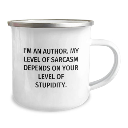Funny Author Gifts from Friends for Men, Unique Christmas Unique Gifts for Author, Camping Mug for Author - The Buy Boom