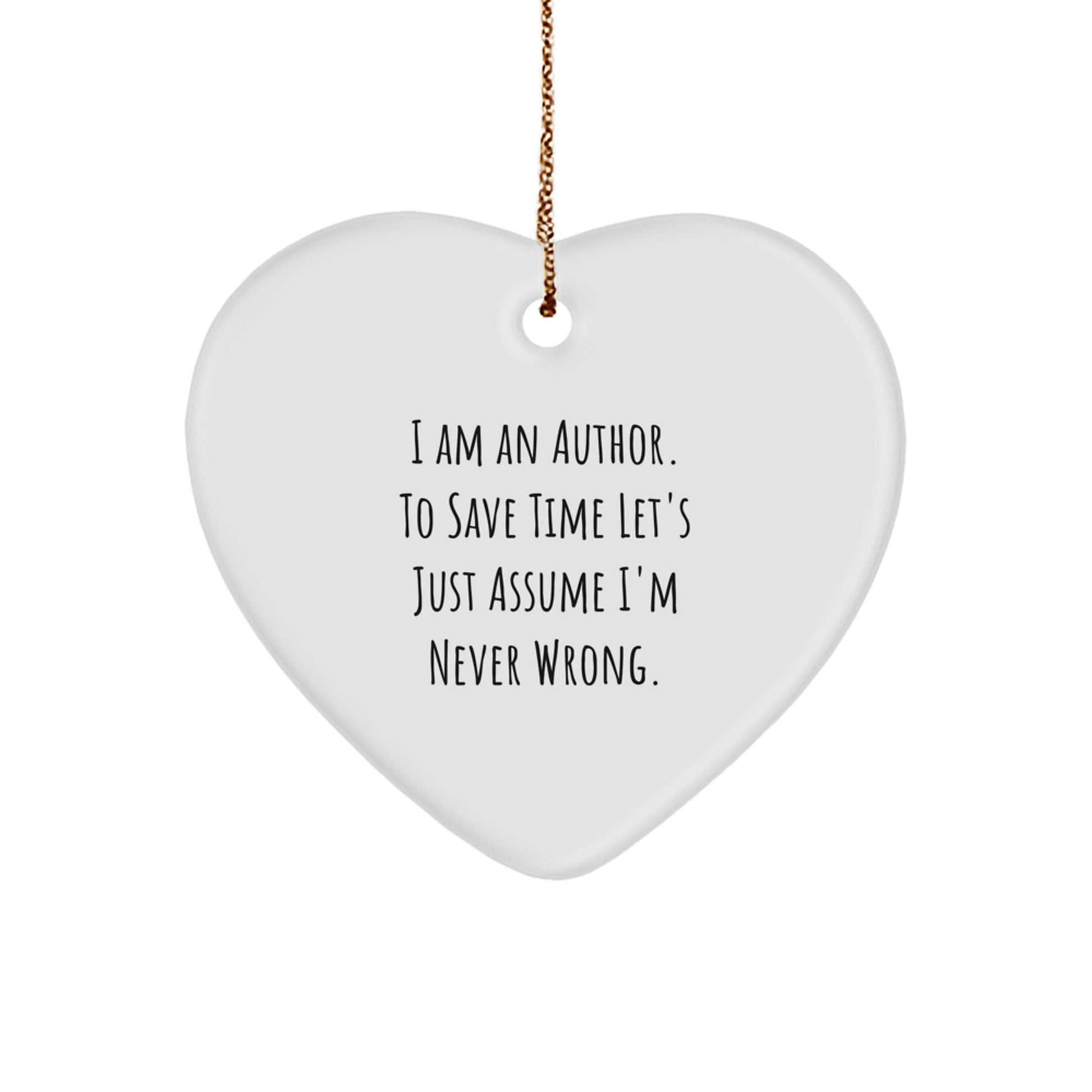 Funny Author Heart Ornament Gifts from Men to Author Friends for Christmas Unique Decorations - The Buy Boom