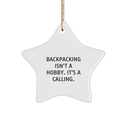 Funny Backpacking Quote Star Ornament Gifts from Friends, Perfect for Men and Women Who Love Adventure, Christmas Unique Ornament Decorations with Inspirational Calling - The Buy Boom