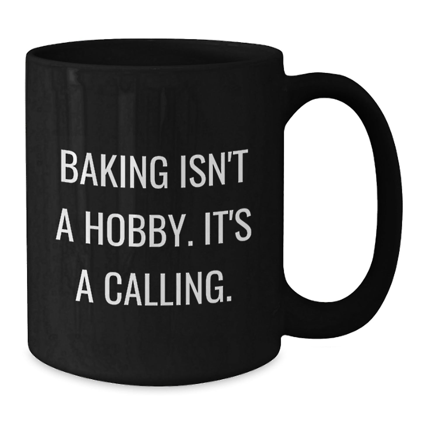 Funny Baking Quotes Gifts for Women from Men, Christmas Unique Baking Mugs for Coffee, Black Ceramic Mugs with Humorous Baking Isn't A Hobby, It's A Calling, Quote - The Buy Boom