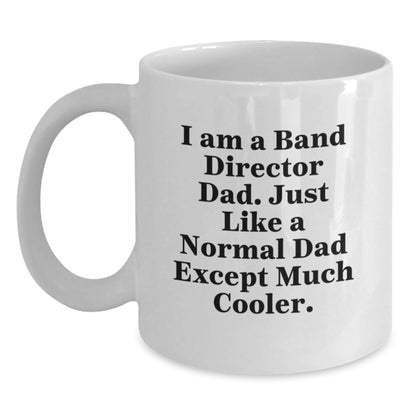 Funny Band Director Dad Gifts from Men to Band Director, White Coffee Mug for Christmas Unique Presents - The Buy Boom