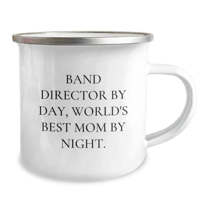 Funny Band Director Gifts, Band Director By Day, World's Best Mom By Night. - Camping Mug, Birthday Unique Gifts from Friends to Band Director - The Buy Boom