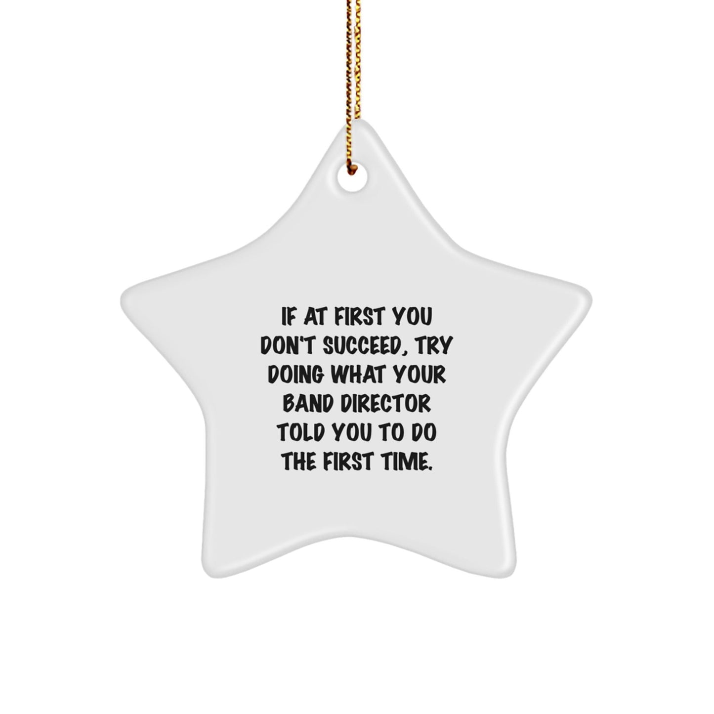 Funny Band Director Gifts for Him from Friends, Christmas Unique Star Ornament Decorations, Inspirational Motivational Quote Decoration - The Buy Boom
