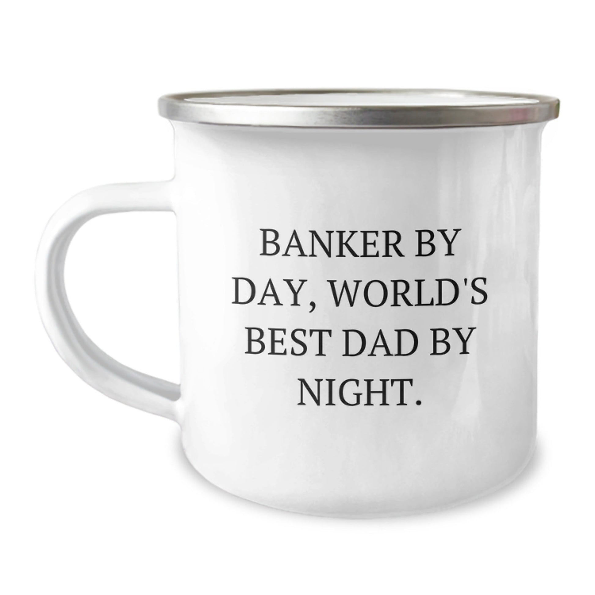 Funny Banker Gifts for Men, Camping Mug for Dad's Graduation, 'Banker By Day, World's Best Dad By Night' Quote by Gifts from Family - The Buy Boom