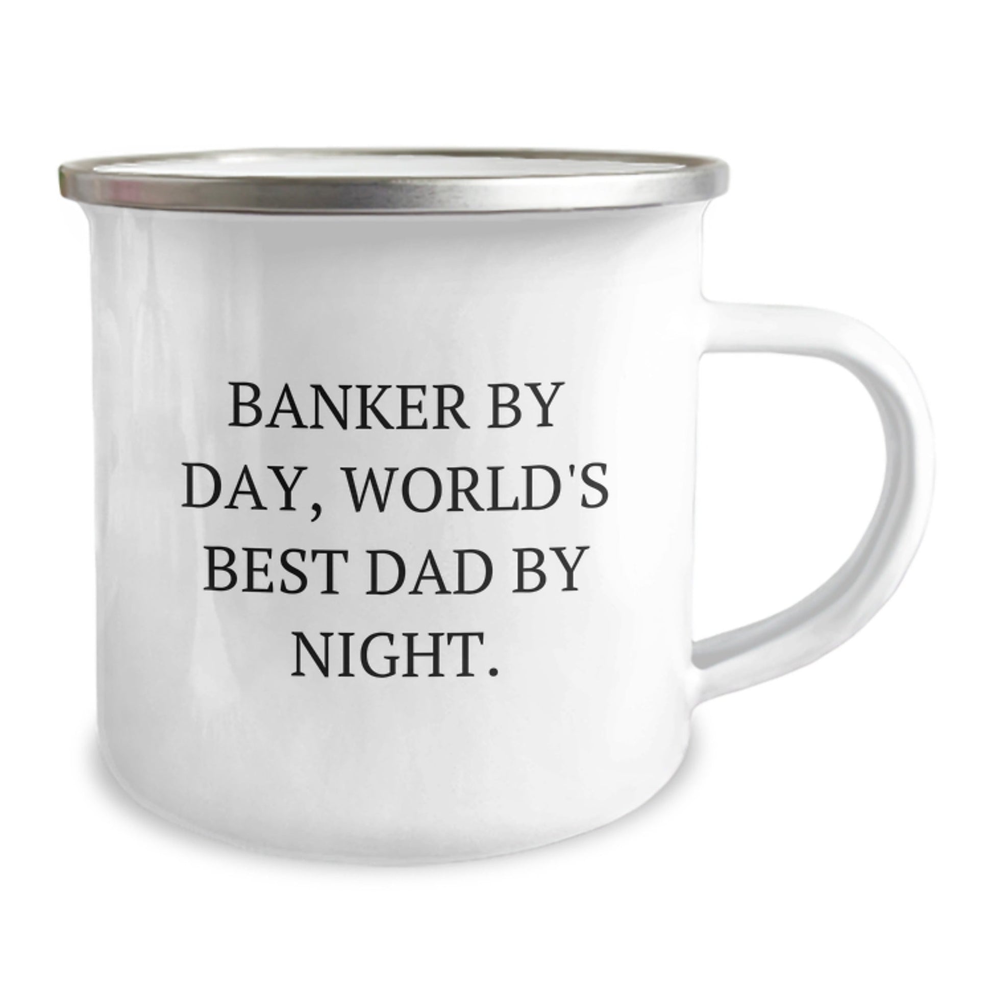 Funny Banker Gifts for Men, Camping Mug for Dad's Graduation, 'Banker By Day, World's Best Dad By Night' Quote by Gifts from Family - The Buy Boom