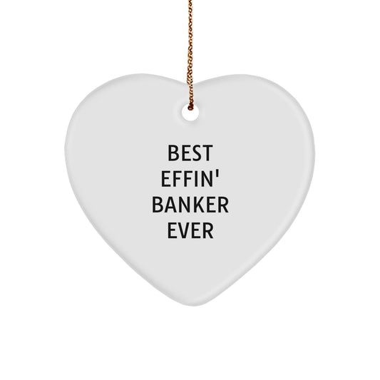 Funny Banker Heart Ornament Gifts for Him from Coworkers, Men, Women, Friends on Christmas Unique Presents - The Buy Boom