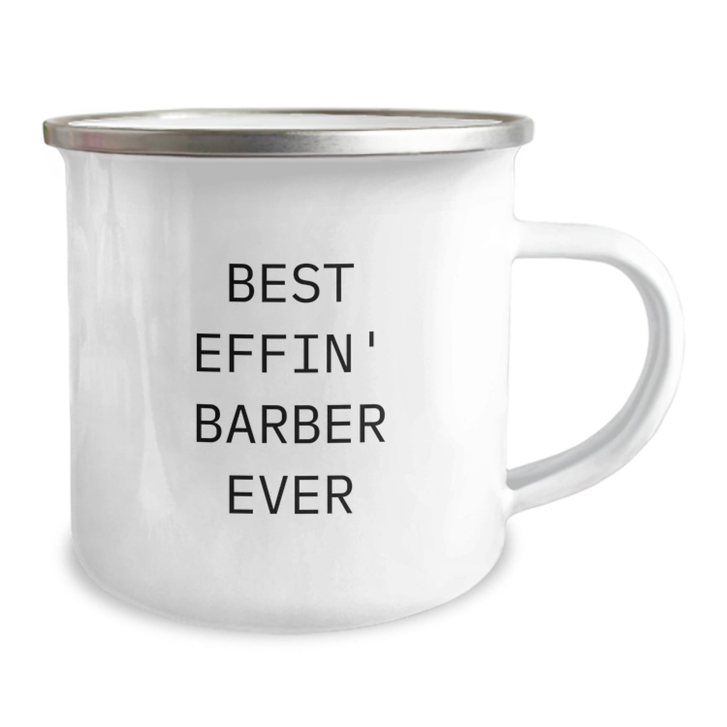 Funny Barber Gifts for Men, Best Effin' Barber Ever Camping Mug, Christmas Unique Presents from Friends to Barber - The Buy Boom