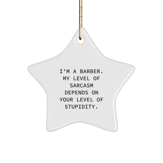 Funny Barber Gifts from Friends for Christmas Unique Decor Star Ornament - The Buy Boom