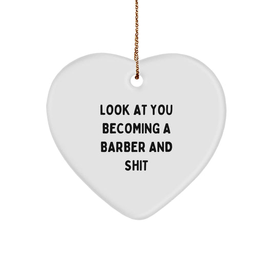 Funny Barber Heart Ornament Gifts from Friends for Men on Christmas Unique Presents - The Buy Boom