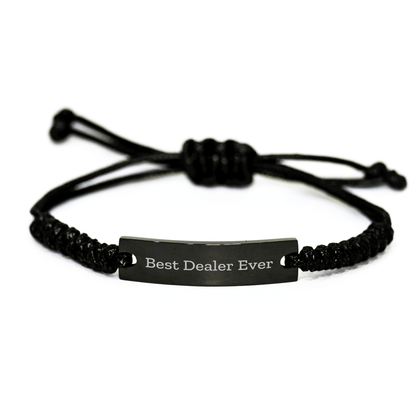 Funny 'Best Dealer Ever' Dealer Gifts for Men, Adjustable Rope Bracelet for Father's Day, Gifts from Friends, Family, Coworkers, and More - The Buy Boom