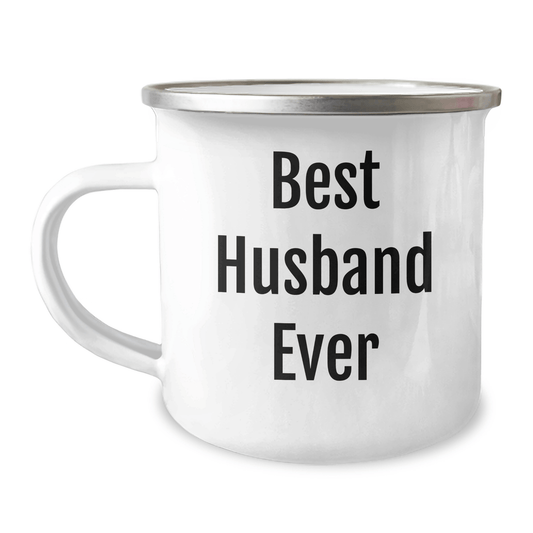 Funny Best Husband Ever Gifts for Husband Camping Mug with Enamel Finish, Gifts from Men to Husband, Unique Graduation Present for Men - The Buy Boom
