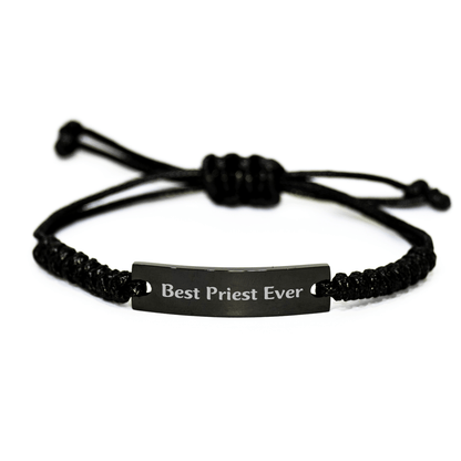 Funny Best Priest Ever Rope Bracelet Gift for Priest from Family on Father's Day - The Buy Boom