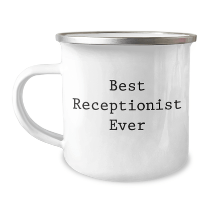 Funny Best Receptionist Ever Gifts from Men to Receptionist Friends on Father's Day Unique Camping Mugs - The Buy Boom
