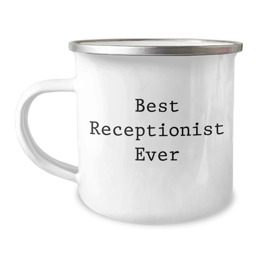 Funny Best Receptionist Ever Gifts from Men to Receptionist Friends on Father's Day Unique Camping Mugs - The Buy Boom