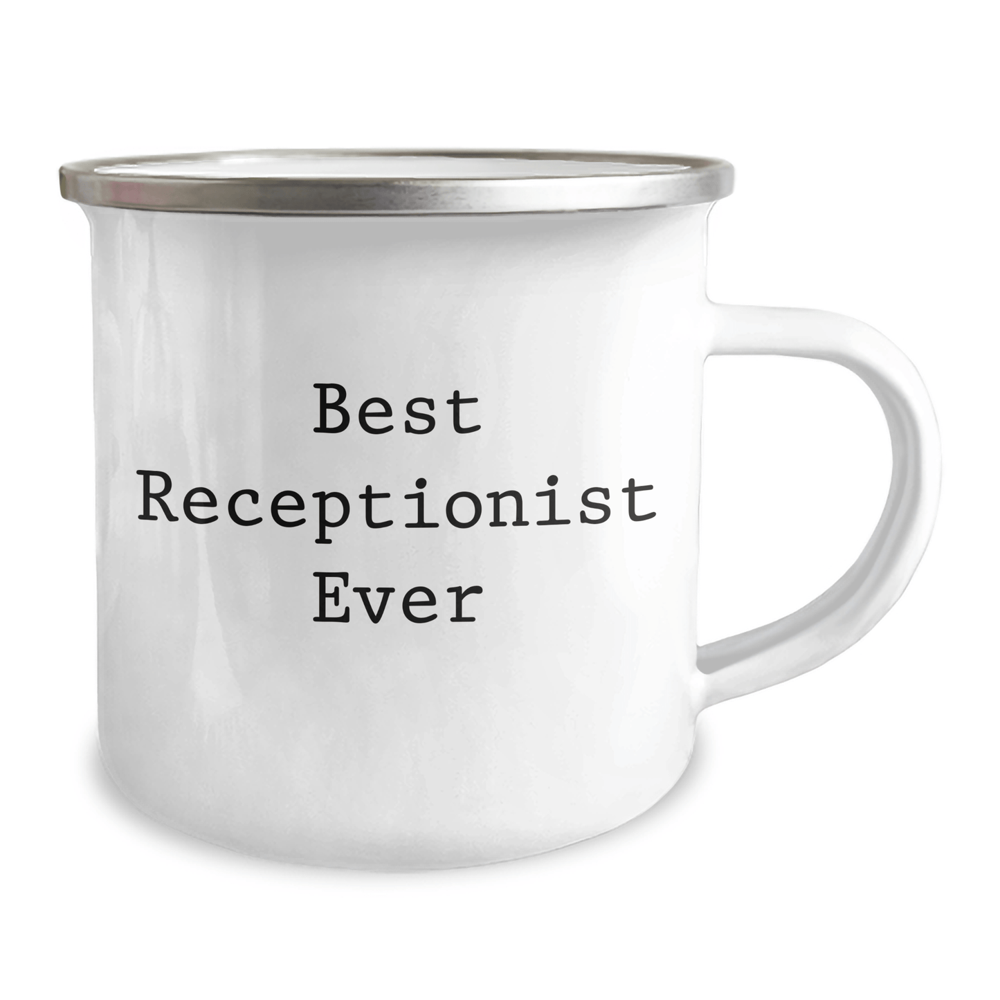 Funny Best Receptionist Ever Gifts from Men to Receptionist Friends on Father's Day Unique Camping Mugs - The Buy Boom