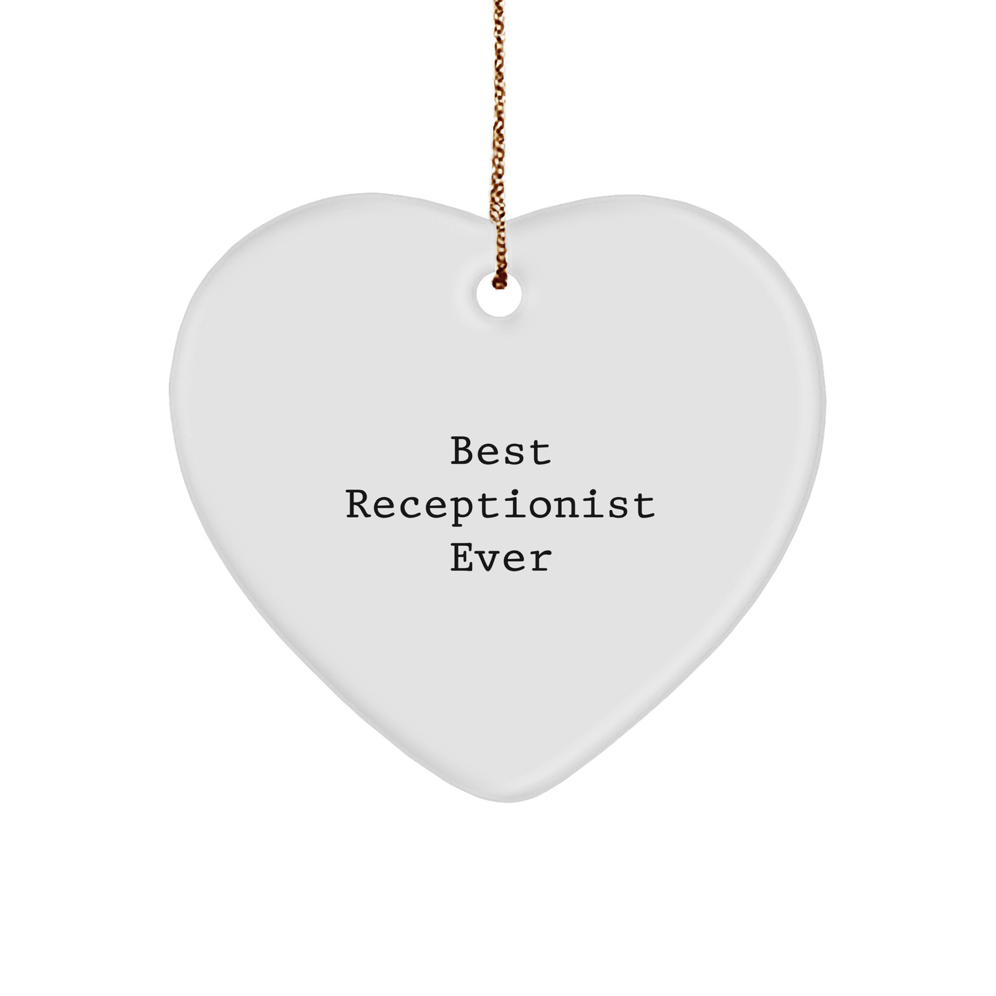 Funny Best Receptionist Ever Heart Ornament, Gifts from Men to Receptionist, Unique Christmas Unique Gifts for Coworkers, Friends, and Family - The Buy Boom